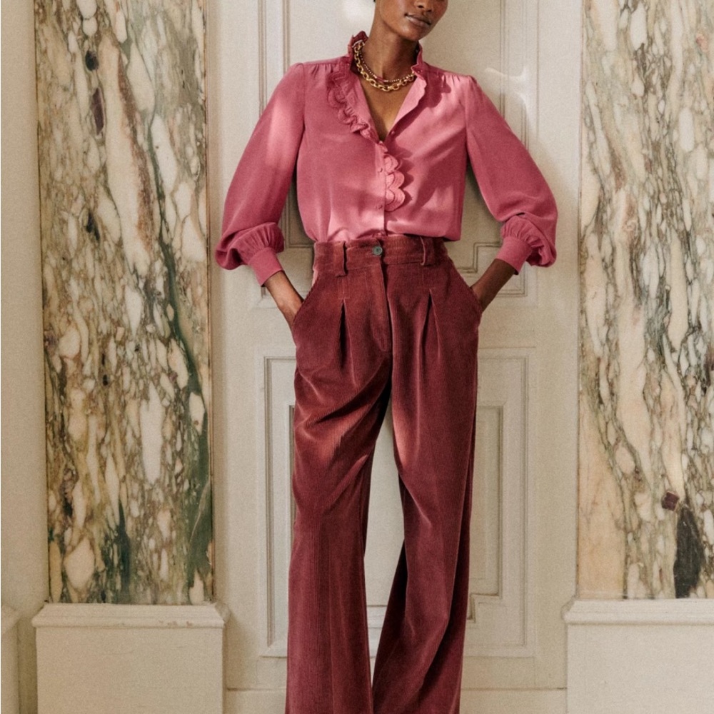 Sezane Chlo Shirt, Rosewood, US 4/FR 36